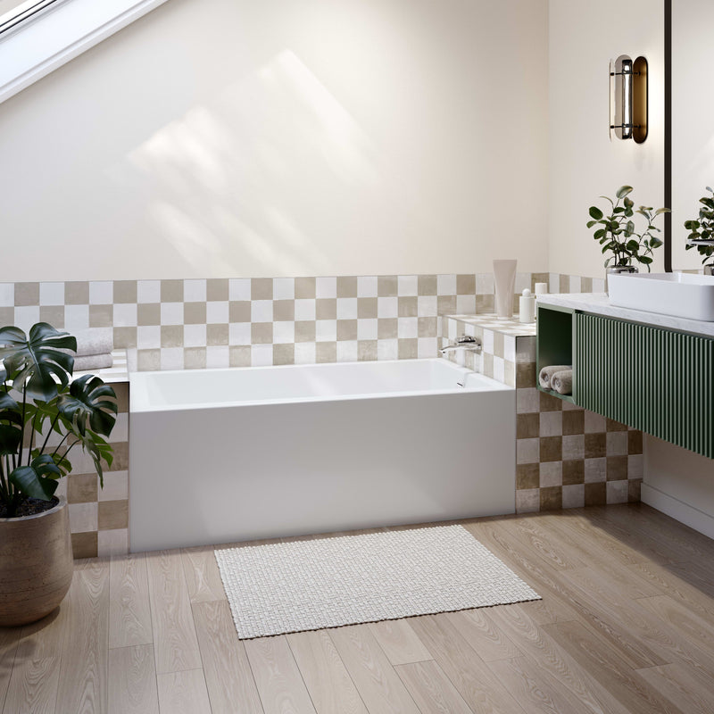 Neptune Beaumont 3060 IFS AFR Acrylic Alcove Right-Hand Drain Bathtub in White – 220324-000-001-302