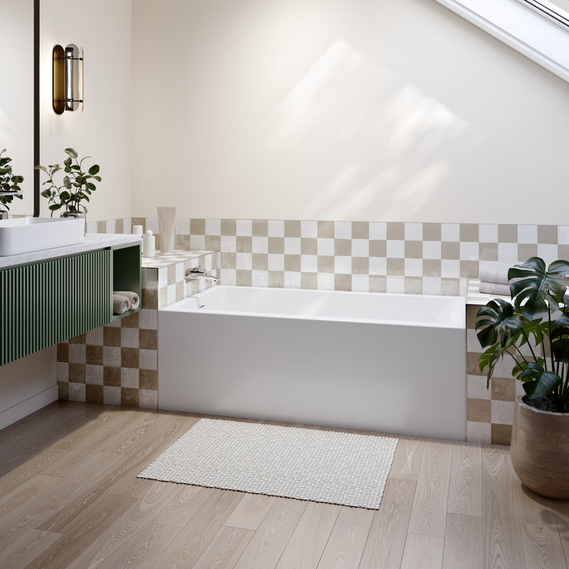 Neptune Beaumont 3060 IFS AFR Acrylic Alcove Left-Hand Drain Bathtub in White – 220324-000-001-301