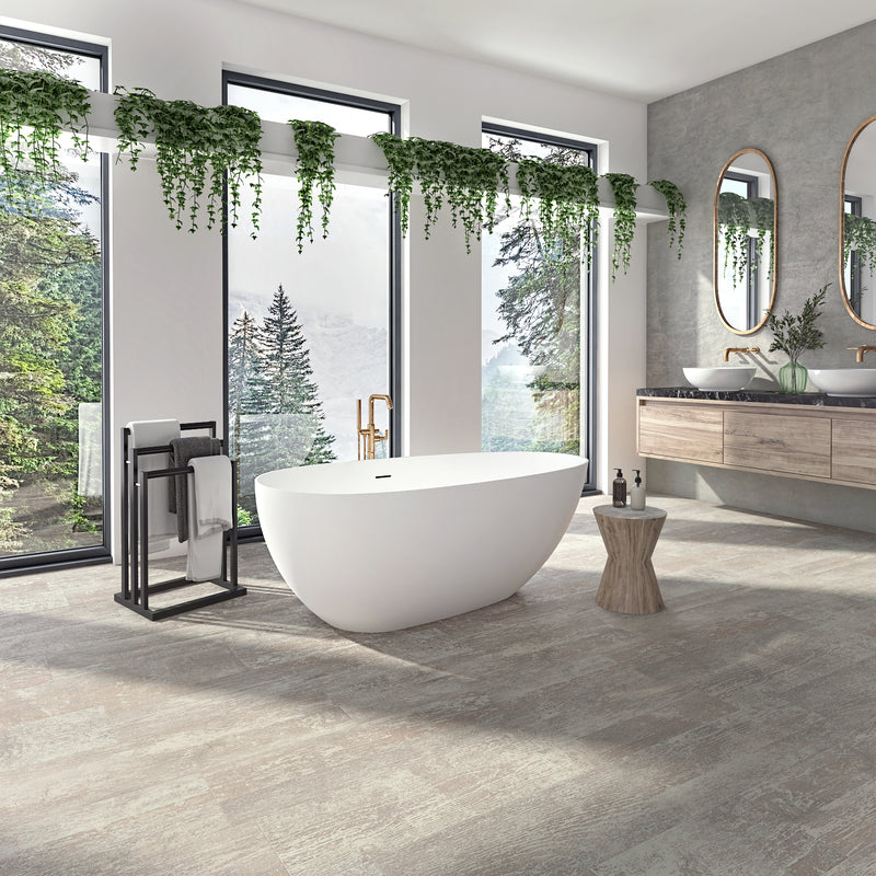 Neptune Galerie Braga 5929 AFR Solid Surface Freestanding Center Drain Bathtub in Matte White – 220354-000-320-000