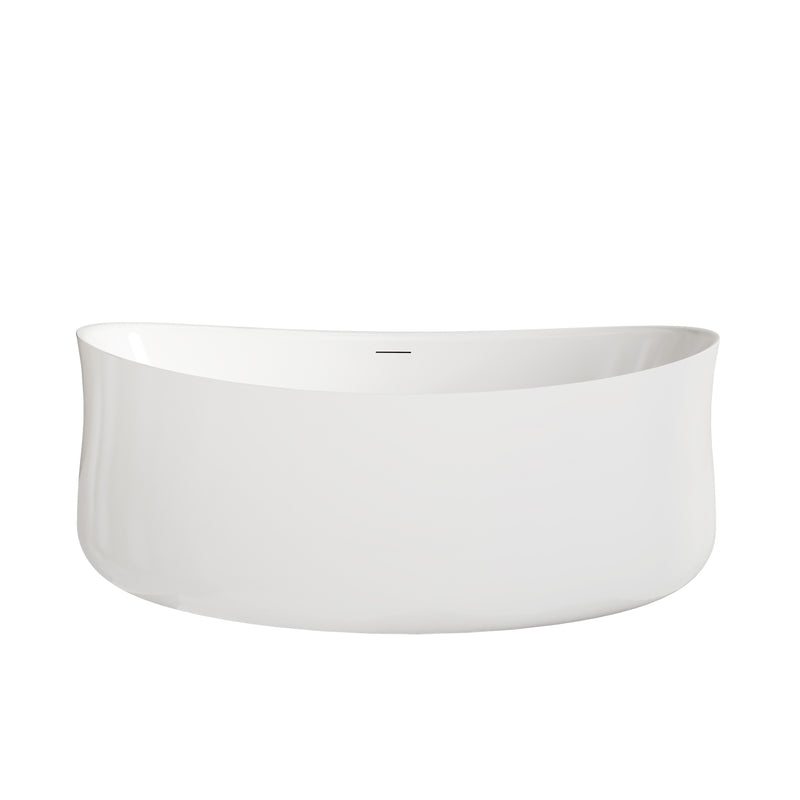 Neptune Galerie Budapest 7132 AFR Acrylic Freestanding Center Drain Bathtub in White – 220351-000-001-000