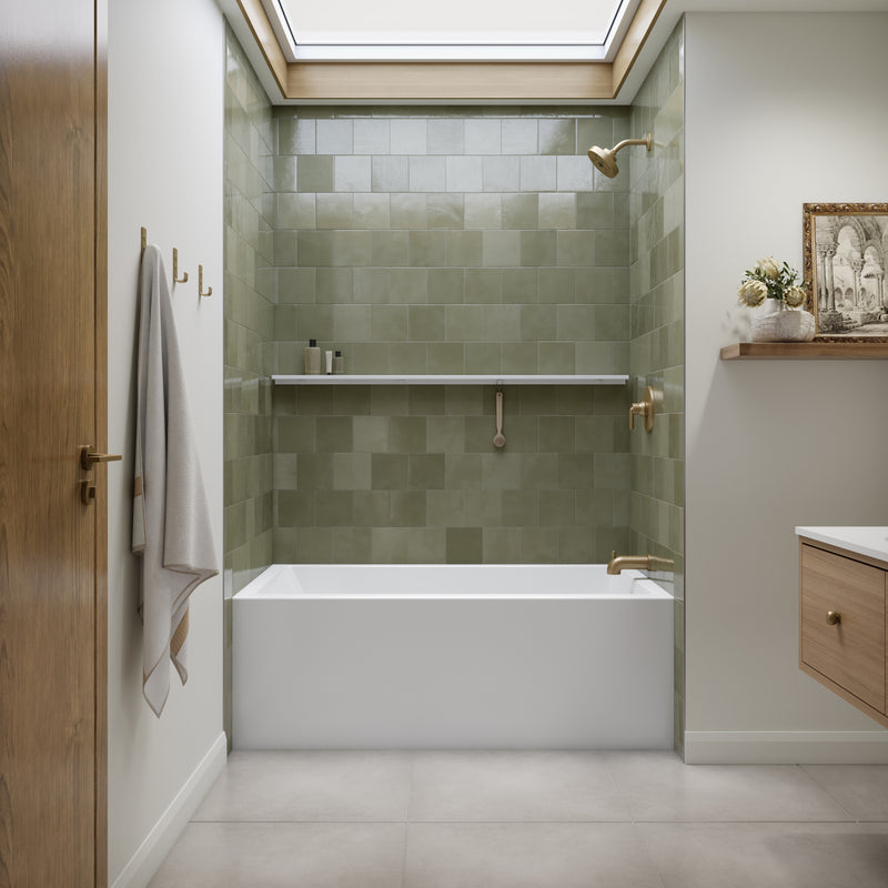 Neptune Clermont 3260 IFS AFR Acrylic Alcove Right-Hand Drain Bathtub in White – 220446-000-001-112