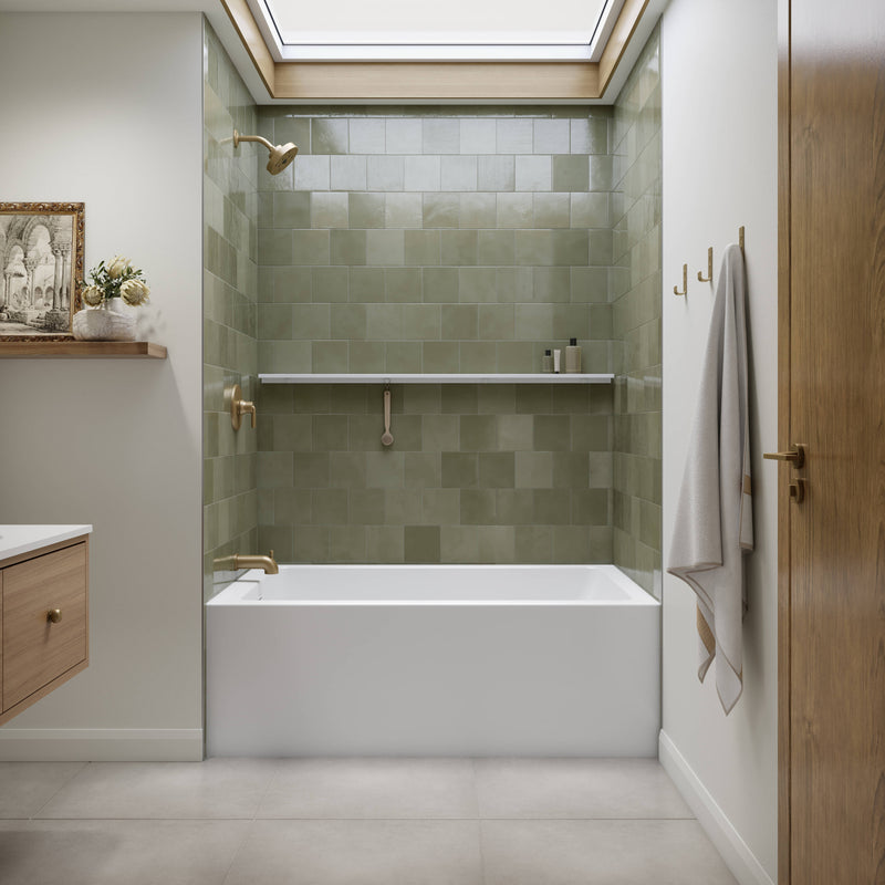 Neptune Clermont 3660 IFS AFR Acrylic Alcove Left-Hand Drain Bathtub in White – 220447-000-001-111