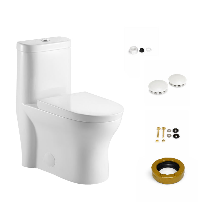 Neptune Florence 4.1/6L Dual Flush Elongated One-Piece Toilet in White – 220181-000-264-000