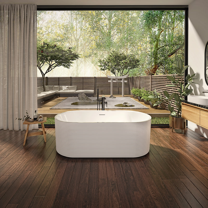 Neptune Galerie Kavala 6732 AFR Acrylic Freestanding Center Drain Bathtub in White – 220319-000-001-000