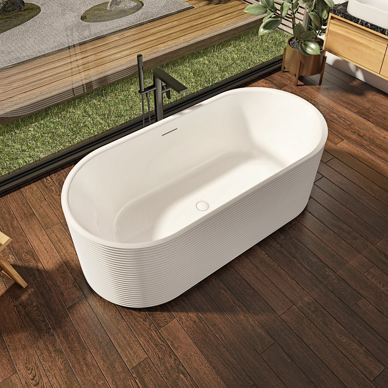 Neptune Galerie Kavala 6732 AFR Acrylic Freestanding Center Drain Bathtub in White – 220319-000-001-000