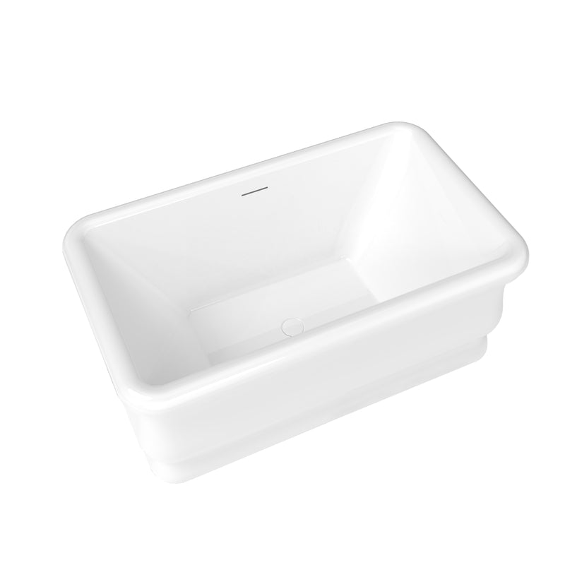 Neptune Loira 5932 Acrylic Freestanding Center Drain Bathtub in White – 220420-000-001-000