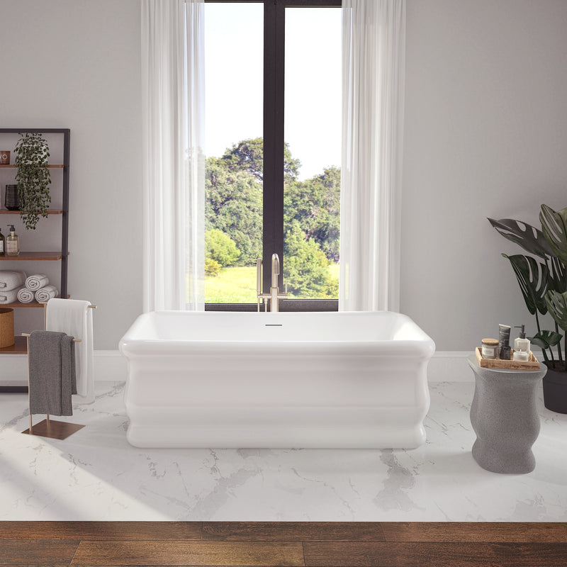 Neptune Loira 5932 Acrylic Freestanding Center Drain Bathtub in White – 220420-000-001-000