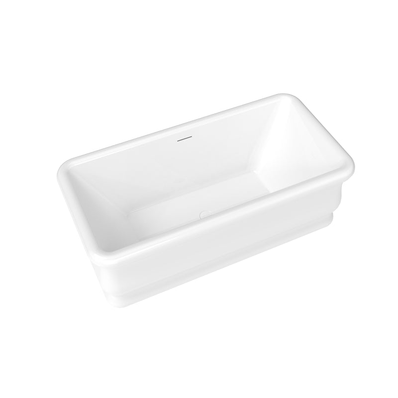 Neptune Loira 7133 Acrylic Freestanding Center Drain Bathtub in White – 220421-000-001-000