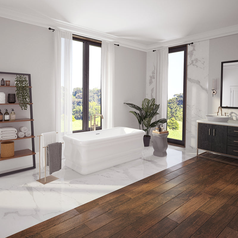 Neptune Loira 7133 Acrylic Freestanding Center Drain Bathtub in White – 220421-000-001-000