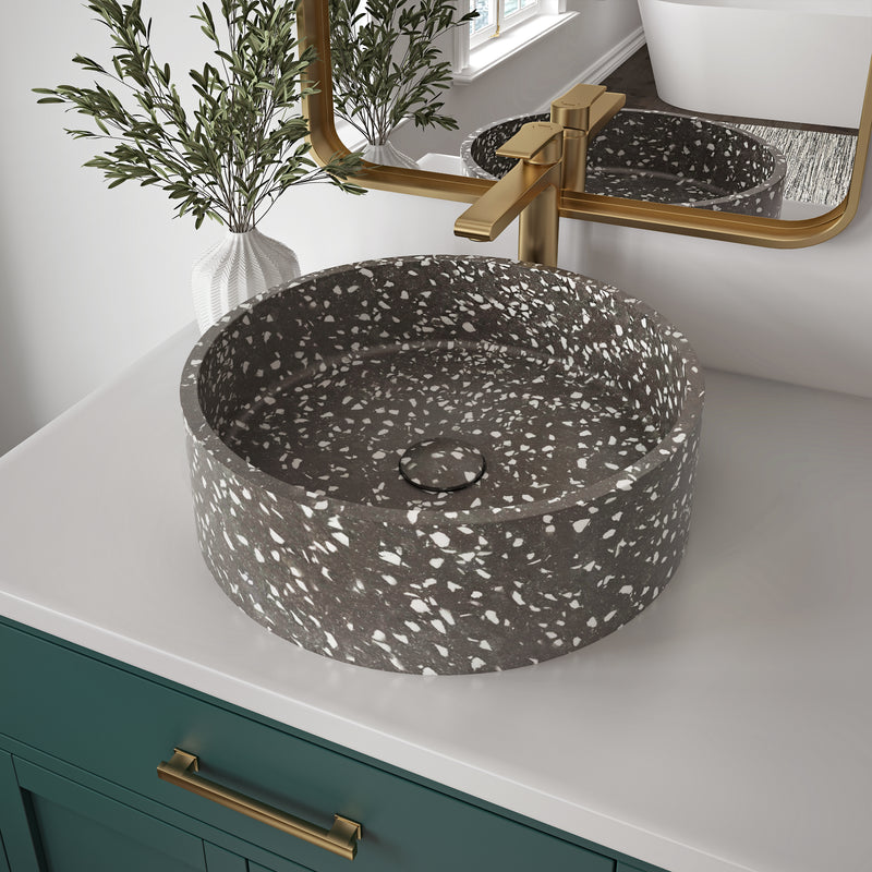 Neptune Galerie Lorna Round Terrazzo Sink in Gray – 220387-000-319-000