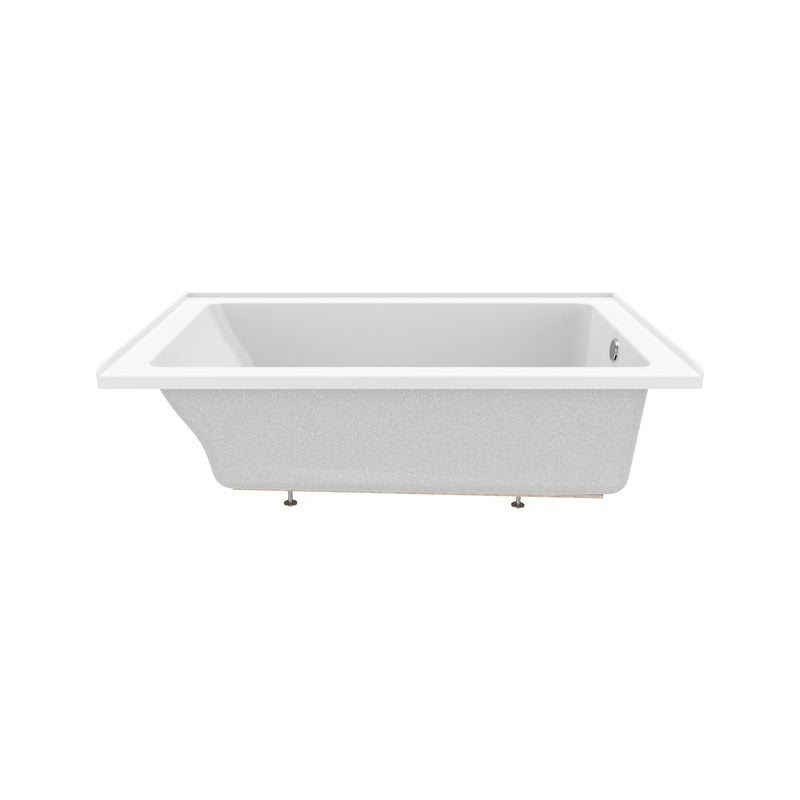 Neptune Entrepreneur Pia 3660 IF AFR Acrylic Alcove Right-Hand Drain Bathtub in White – 220389-000-001-002