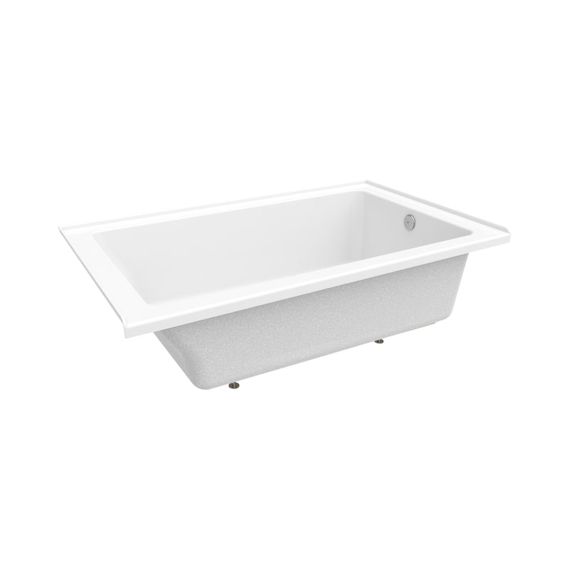 Neptune Entrepreneur Pia 3660 IF AFR Acrylic Alcove Right-Hand Drain Bathtub in White – 220389-000-001-002
