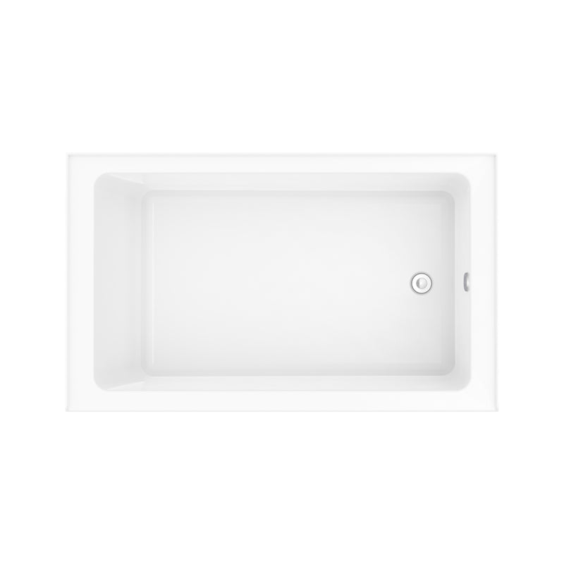Neptune Entrepreneur Pia 3660 IF AFR Acrylic Alcove Right-Hand Drain Bathtub in White – 220389-000-001-002