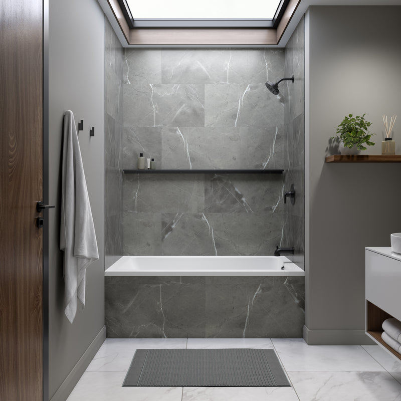 Neptune Entrepreneur Pia 3260 IF AFR Acrylic Alcove Right-Hand Drain Bathtub in White – 220204-000-001-002