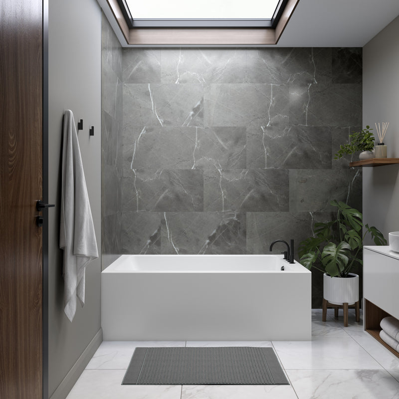 Neptune Entrepreneur Pia 3660 IFS AFR Acrylic Right Corner Left-Hand Drain Bathtub in White – 220506-000-001-400