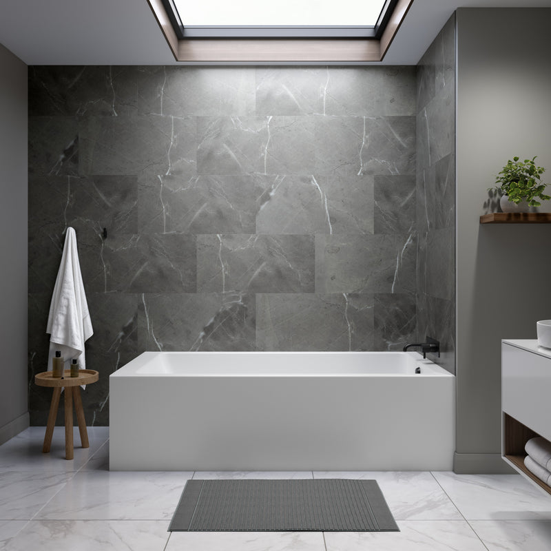 Neptune Entrepreneur Pia 3272 IFS AFR Acrylic Left Corner Left-Hand Drain Bathtub in White – 220503-000-001-100