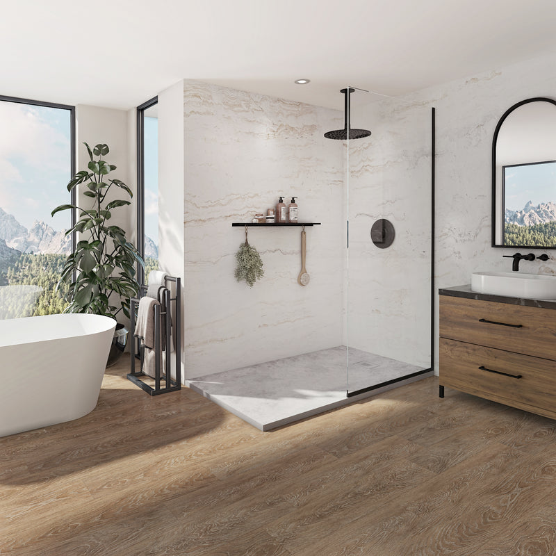 Neptune Galerie Pietra 6032 Stone Composite Shower Base in Concrete – 220379-526-896-000