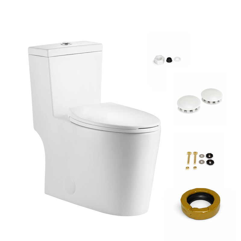 Neptune Prague 4.1/6L Dual Flush Elongated One-Piece Toilet in White – 220182-000-264-000
