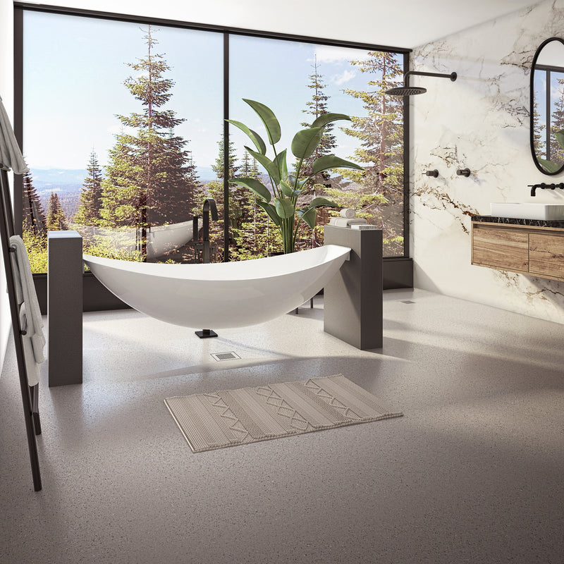 Neptune Galerie Zadar 79 Acrylic Floating Hammock Center Drain Bathtub in White – 220316-000-001-000