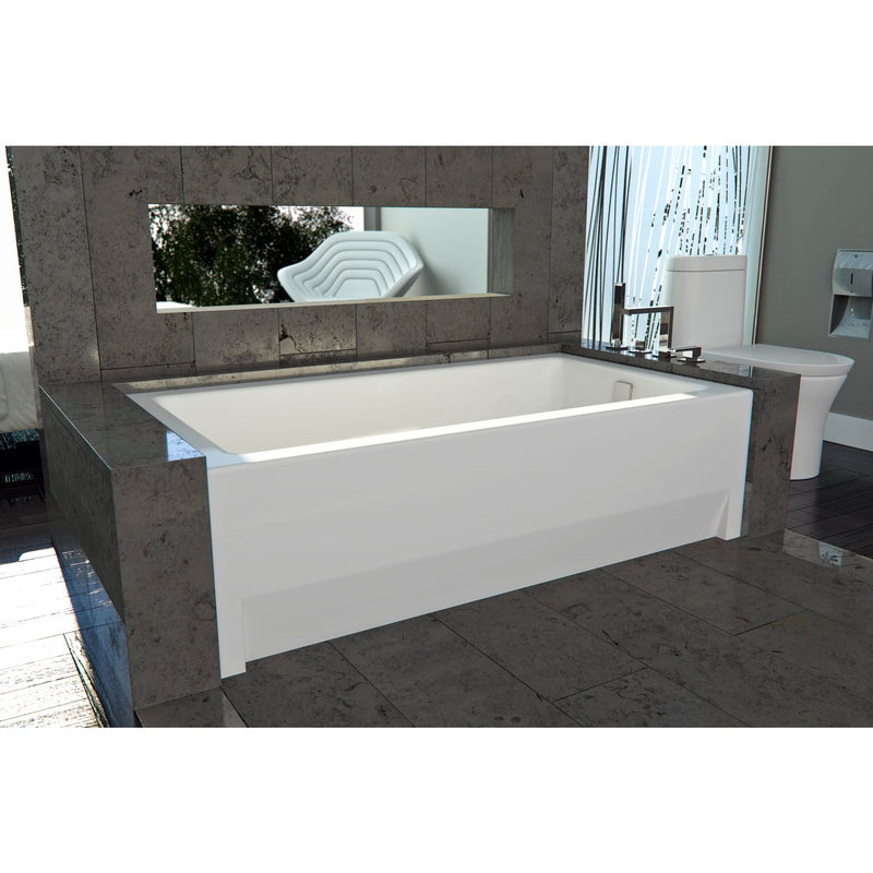 Neptune Zora 6636 IFS Acrylic Alcove Left Drain Bathtub in White – 220216-000-001-001