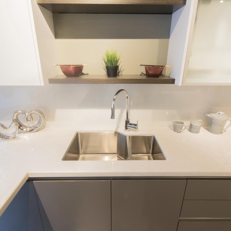 Pearl AKOYA 30" Large Bowl Left Undermount Kitchen Sink – Stainless Steel – GBD399