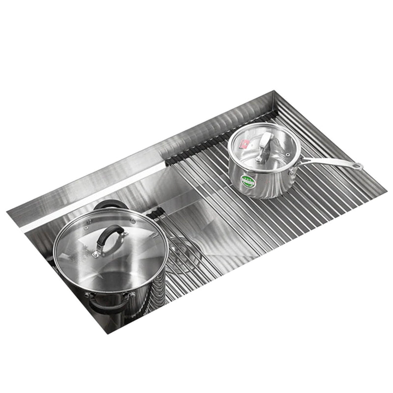 Pearl CUVI-PRO 32" Single Bowl Undermount Workstation Kitchen Sink – Stainless Steel – GQV3219C
