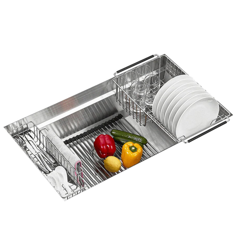 Pearl CUVI-PRO 32" Single Bowl Undermount Workstation Kitchen Sink – Stainless Steel – GQV3219C