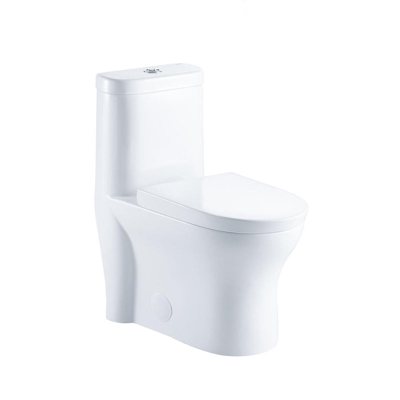 Pearl Fisher Elongated Chair Height 1-Piece 4L/6L Dual Flush Toilet with Soft Close Seat - GBW732B