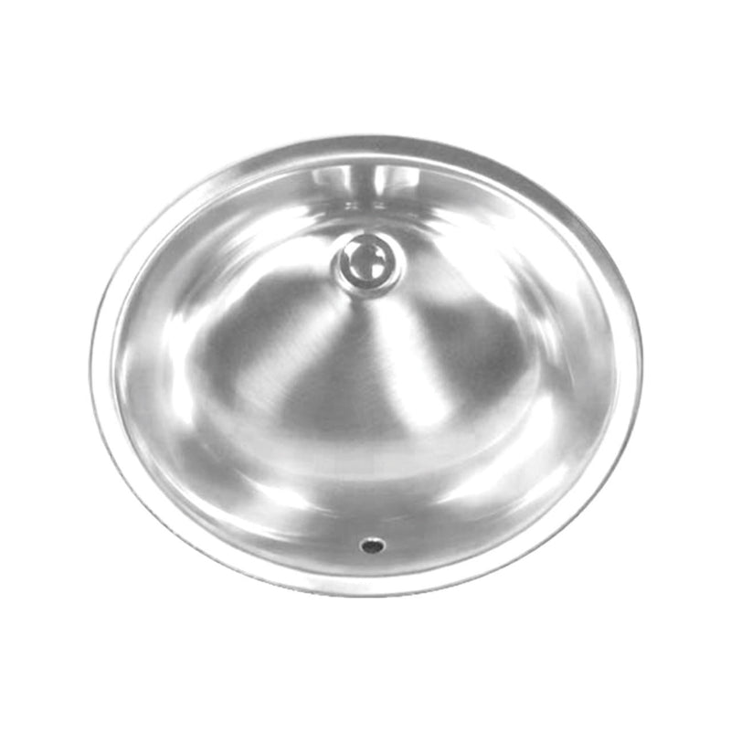 Pearl KASU-CM Stainless Steel Drop-In / Undermount Round Bathroom Sink - GBS300