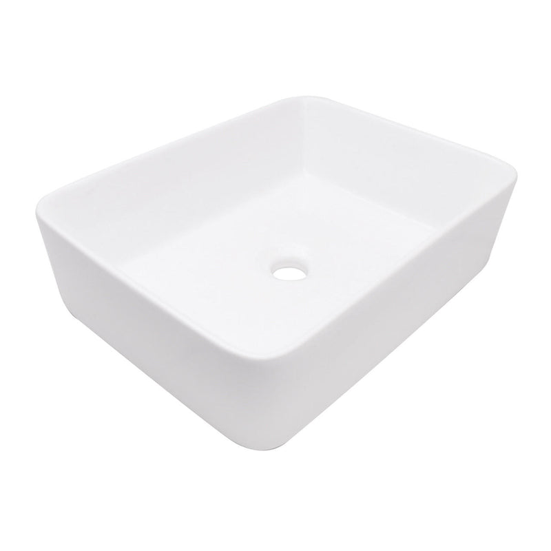 Pearl KASU-DF Metro White Rectangle Vessel Bathroom Sink - GBC022