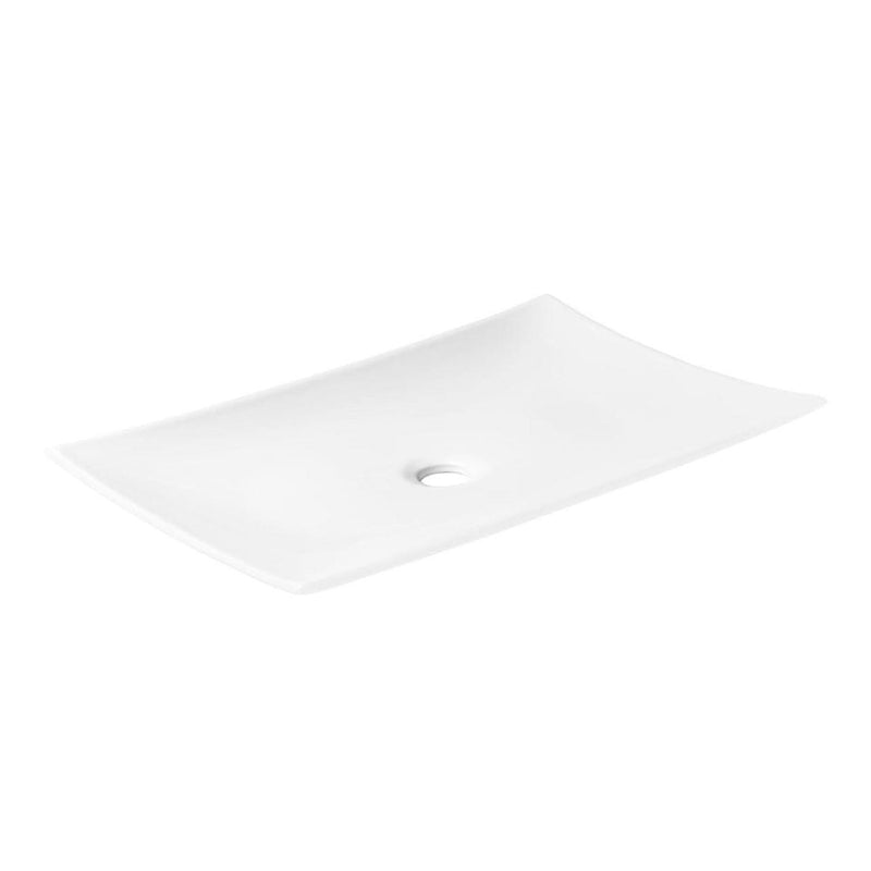 Pearl KASU-DN Metro White Rectangle Vessel Bathroom Sink - GBC233