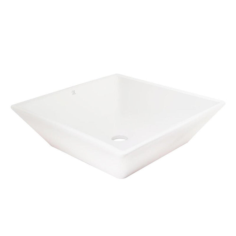 Pearl KASU-DV Metro White Square Vessel Bathroom Sink - GBC065
