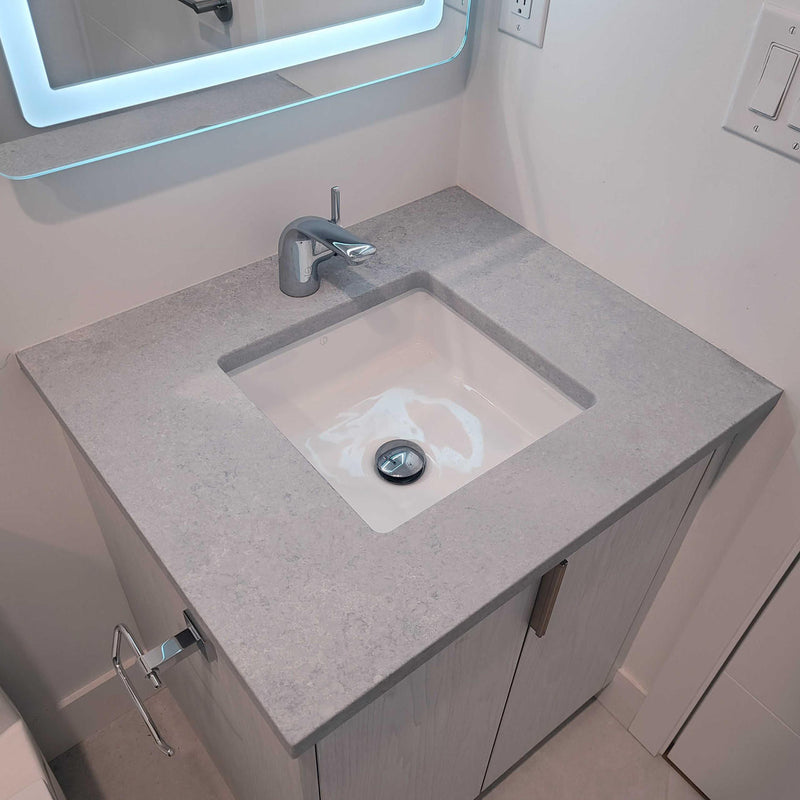 Pearl KASU-SD2 Metro White Square Undermount Bathroom Sink - GBC1414