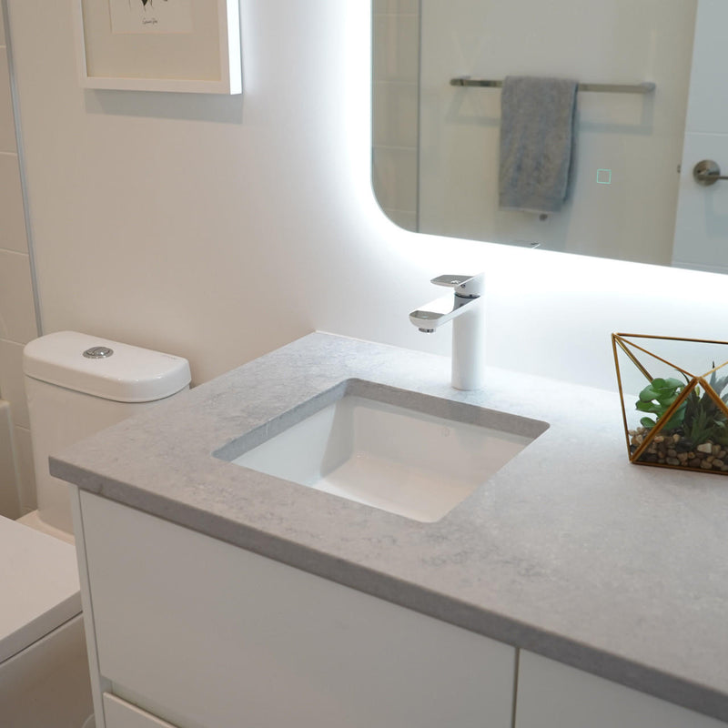 Pearl KASU-SD2 Metro White Square Undermount Bathroom Sink - GBC1414