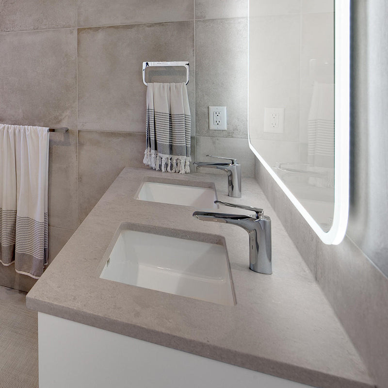 Pearl KASU-SF Metro White Rectangle Undermount Bathroom Sink - GBC1912