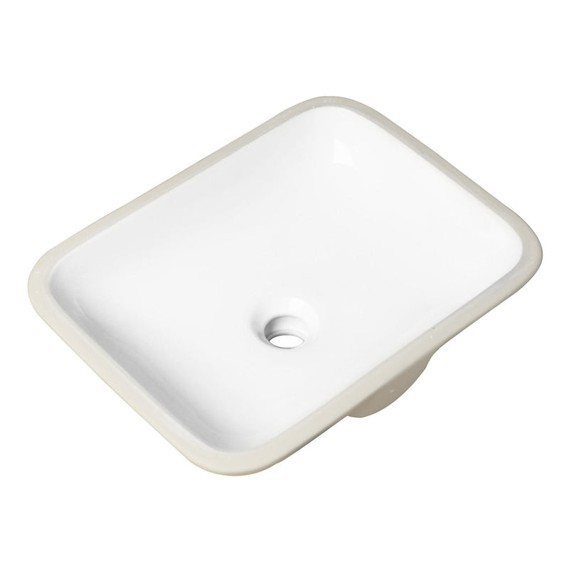 Pearl KASU-SG Metro White Rectangle Undermount Bathroom Sink - GBC162