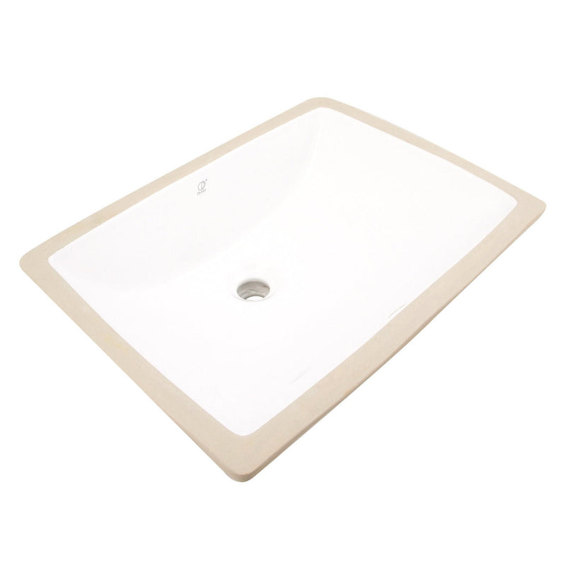 Pearl KASU-SI Metro White Rectangle Undermount Bathroom Sink - GBC1633