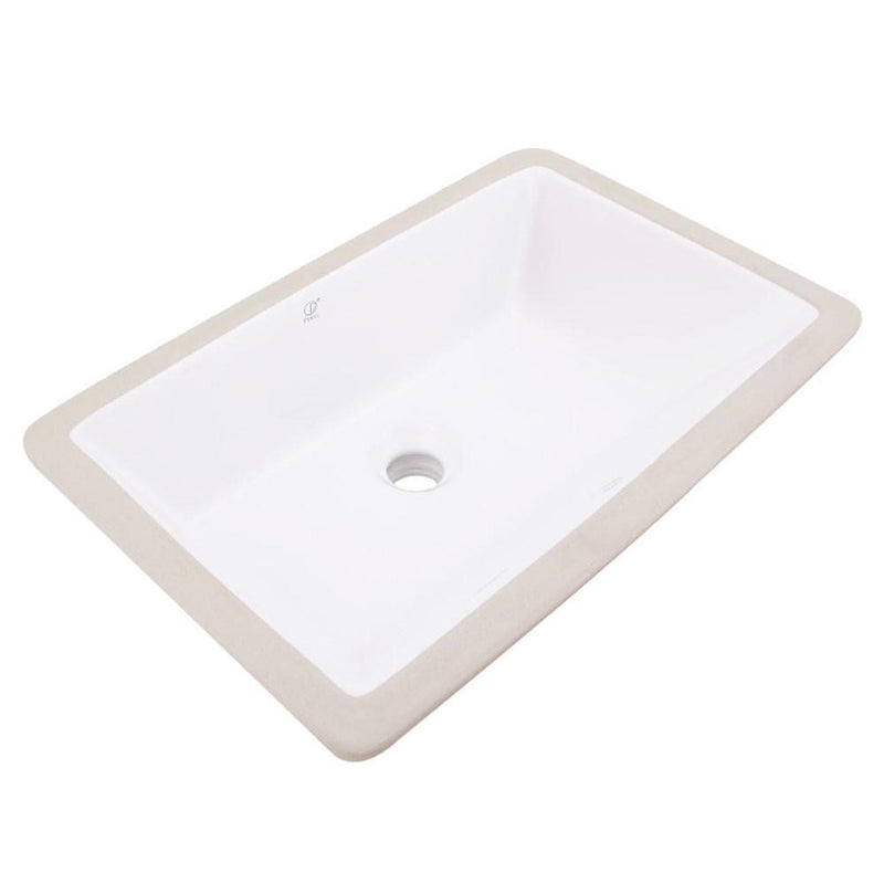 Pearl KASU-SU Metro White Rectangle Undermount Bathroom Sink - GBC037