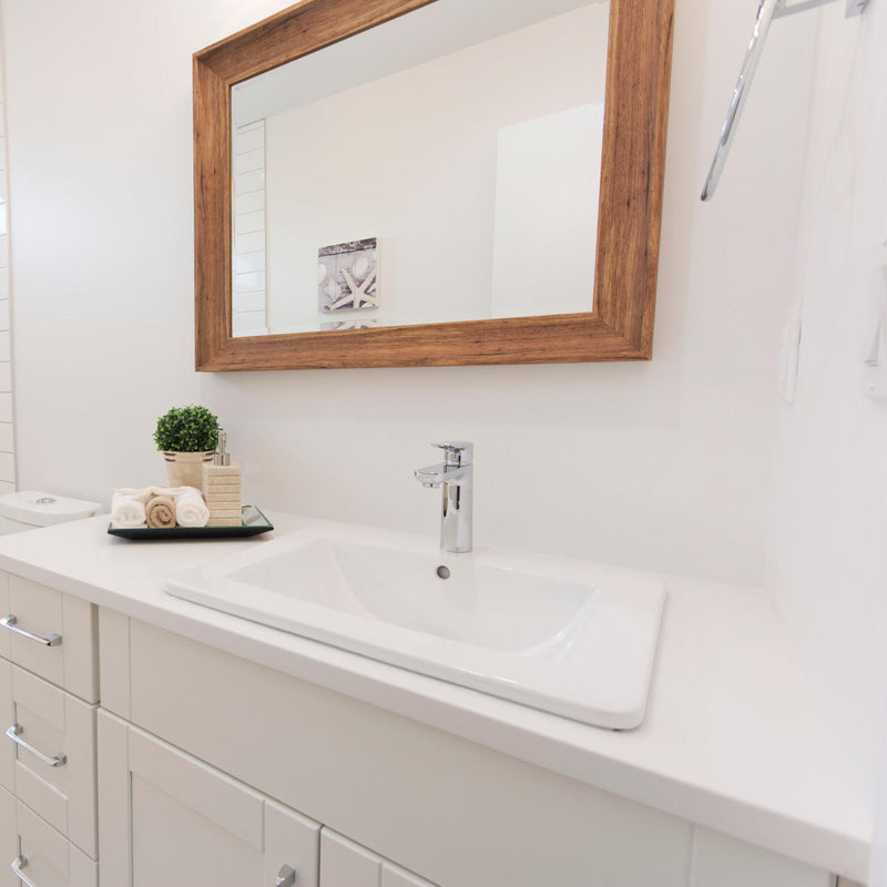Pearl KASU-TC Metro White Rectangle Drop-In Bathroom Sink - GBC5447