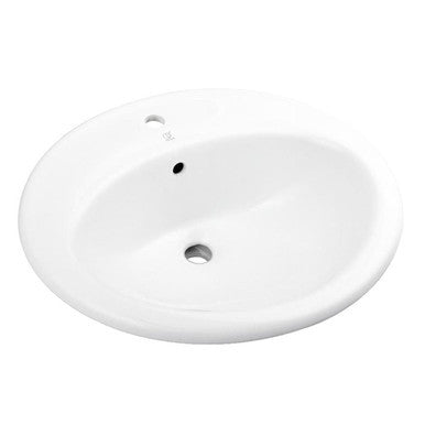 Pearl KASU-TSR1 Metro White, 1 Hole Round Drop-In Bathroom Sink - GBC2218B