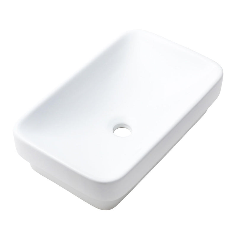 Pearl KASU-WK Metro White Half Mount Rectangle Bathroom Sink - GBC332