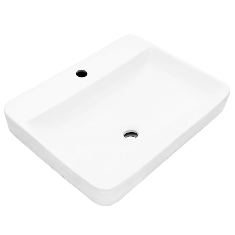 Pearl KASU-WM Metro White Half Mount Rectangle Bathroom Sink - GBC400
