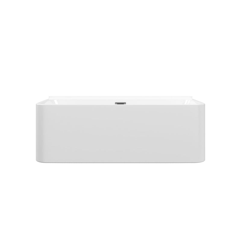 Neptune Belgrade 3266 AFR Acrylic Wall-Mount Freestanding Center Drain Bathtub in White – 220047-000-001-000