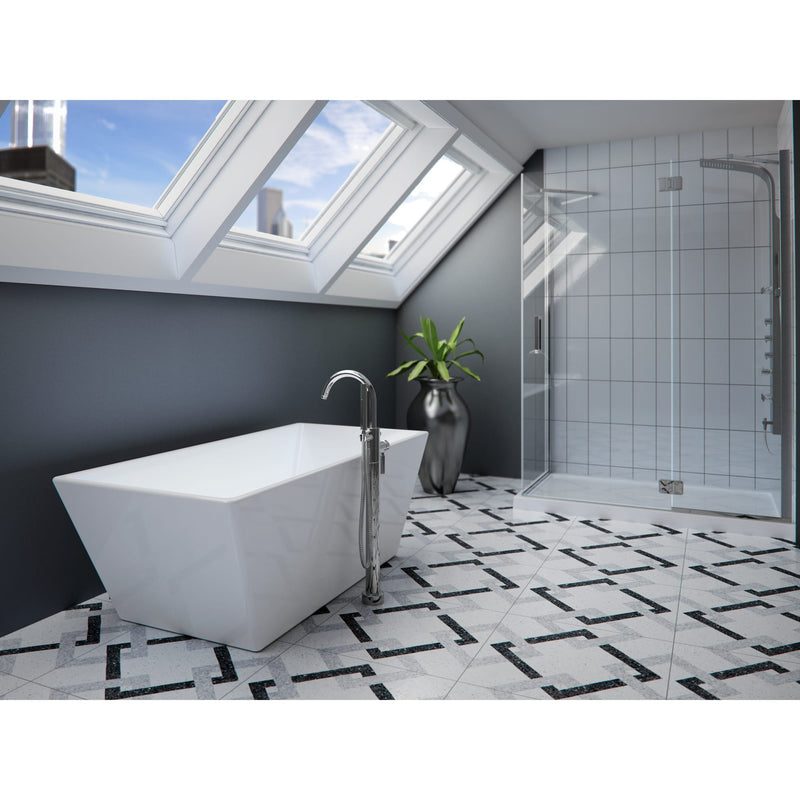 Neptune Prague F1 3260 AFR Acrylic Freestanding Center Drain Bathtub in White – 220043-000-001-000
