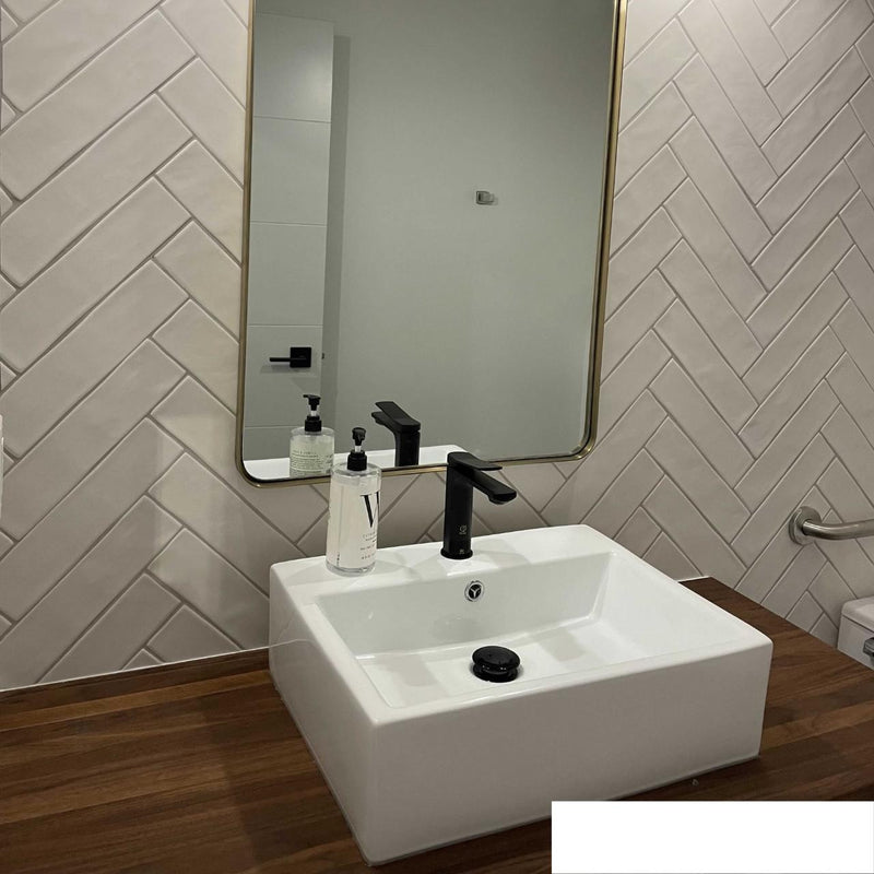 Pearl Rylee 24" / 36" Framed Rectangle Bathroom Mirror Gold - GDR2436-GD