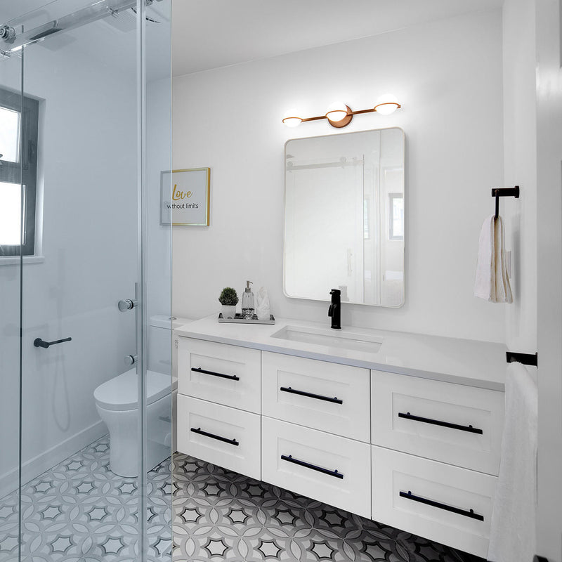 Pearl Rylee 24" / 36" Framed Rectangle Bathroom Mirror Gold - GDR2436-GD
