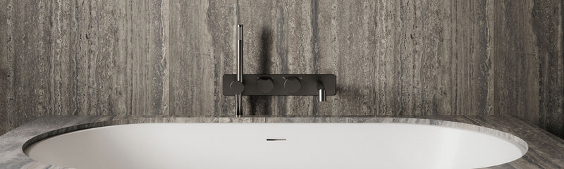 Rubi Moon Wall Mount Tub Faucet Gunmetal - RMO32DGM