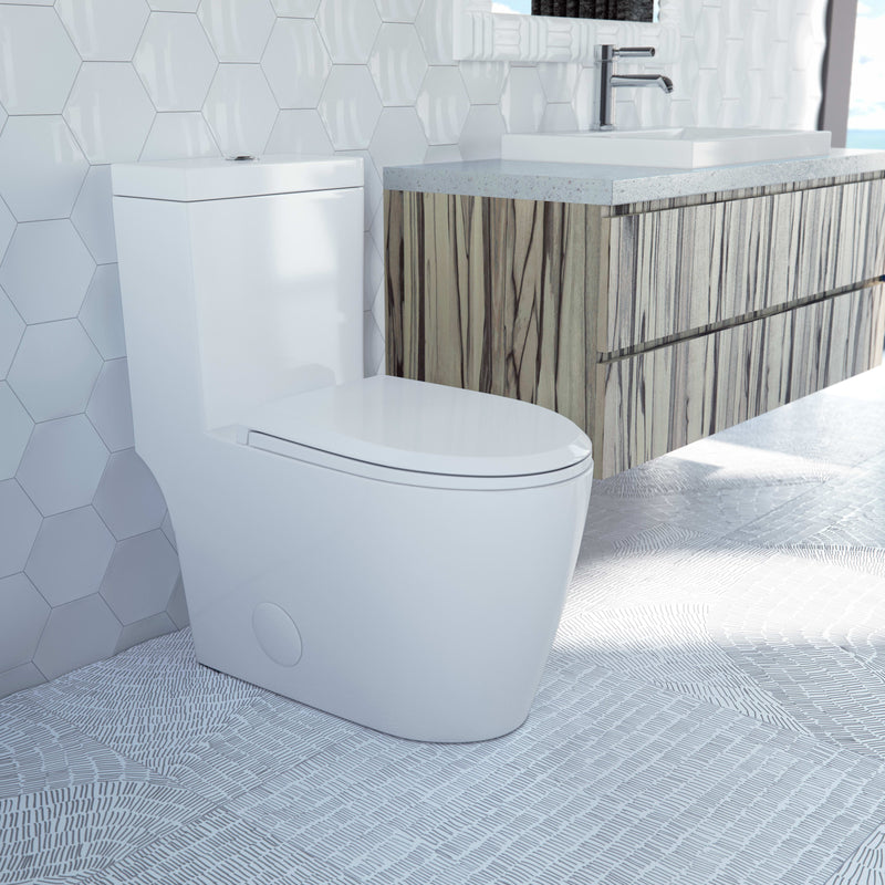 Neptune Prague 4.1/6L Dual Flush Elongated One-Piece Toilet in White – 220182-000-264-000