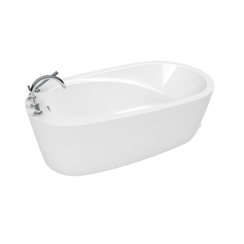 Neptune Vapora F2 3672 Acrylic Freestanding End Drain Bathtub in White – 220214-000-001-000