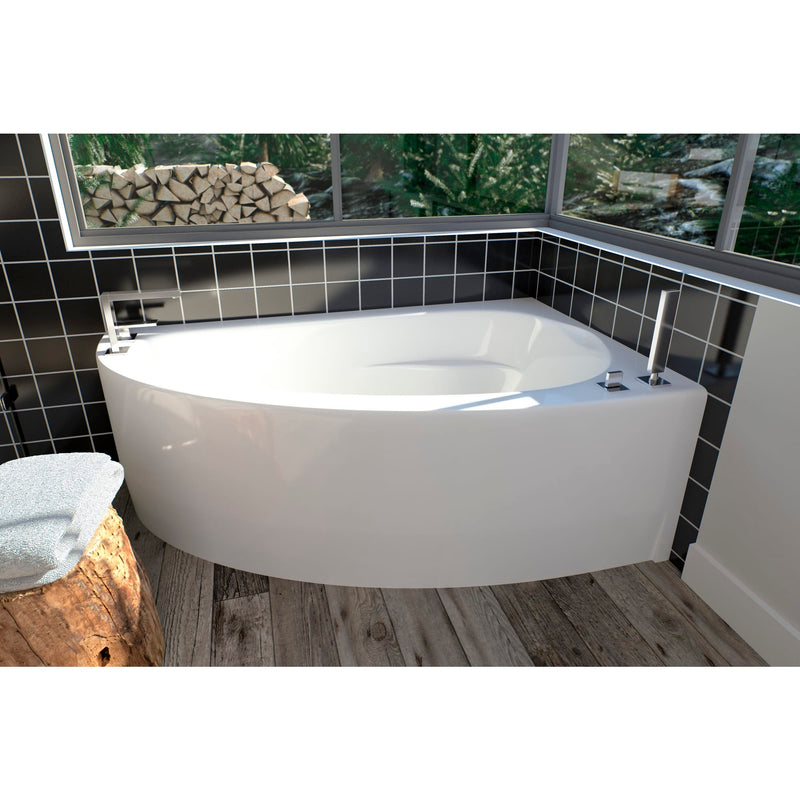 Neptune Wind 6036 Acrylic Corner Left Drain Bathtub in White – 220106-000-001-001